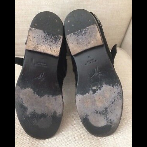 Giuseppe Zanotti Black Moto Boots Buckles Cobain - Picture 7 of 8